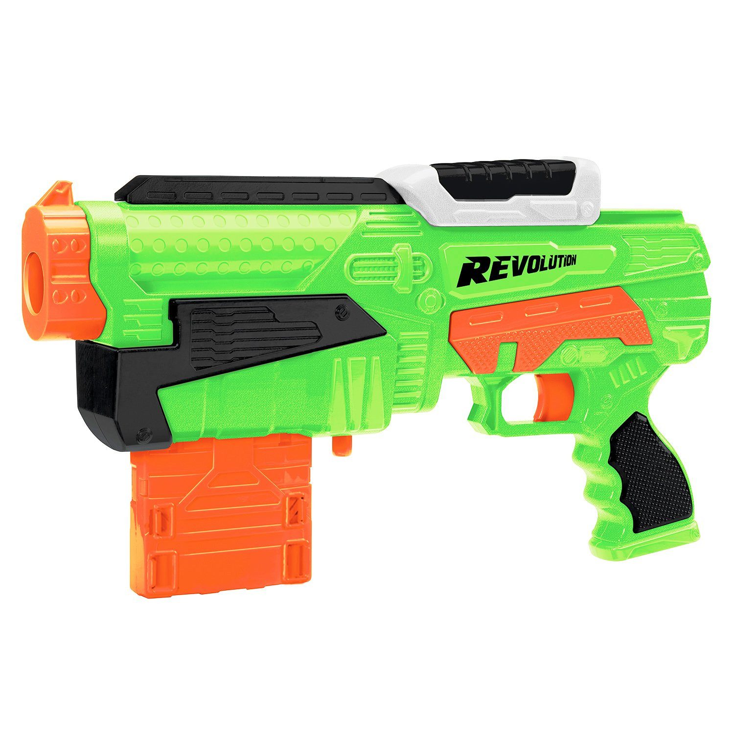 Buzz Bee Toys Blaster BuzzBee Revolution Blaster, Der BuzzBee Air Warriors Revolution Blaster ist ein handlicher Clip-Fe