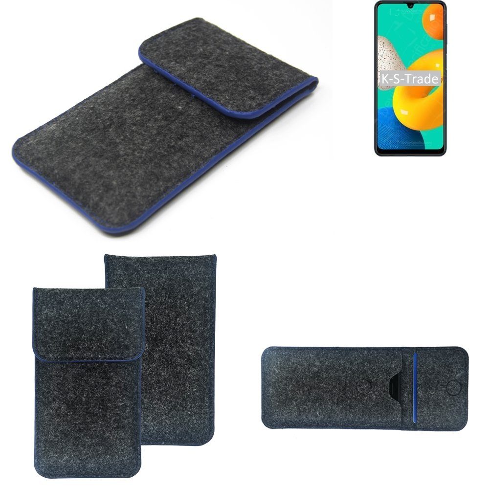 K-S-Trade Handyhülle für Samsung Galaxy M32, Handy-Hülle Schutz-Hülle Filztasche Pouch Tasche Case Sleeve