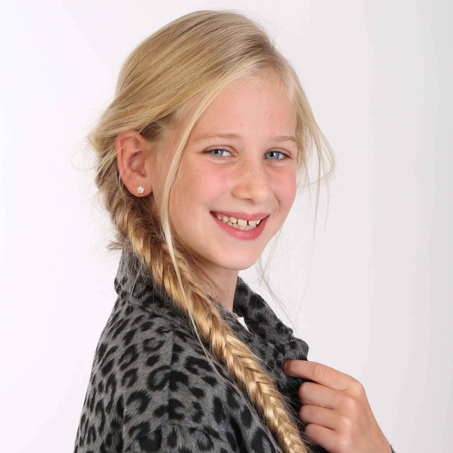 LUCARDI Paar Ohrstecker Ohrring - 585 Gold - Gold - Kristall - Kinder – Bild 2 von 2