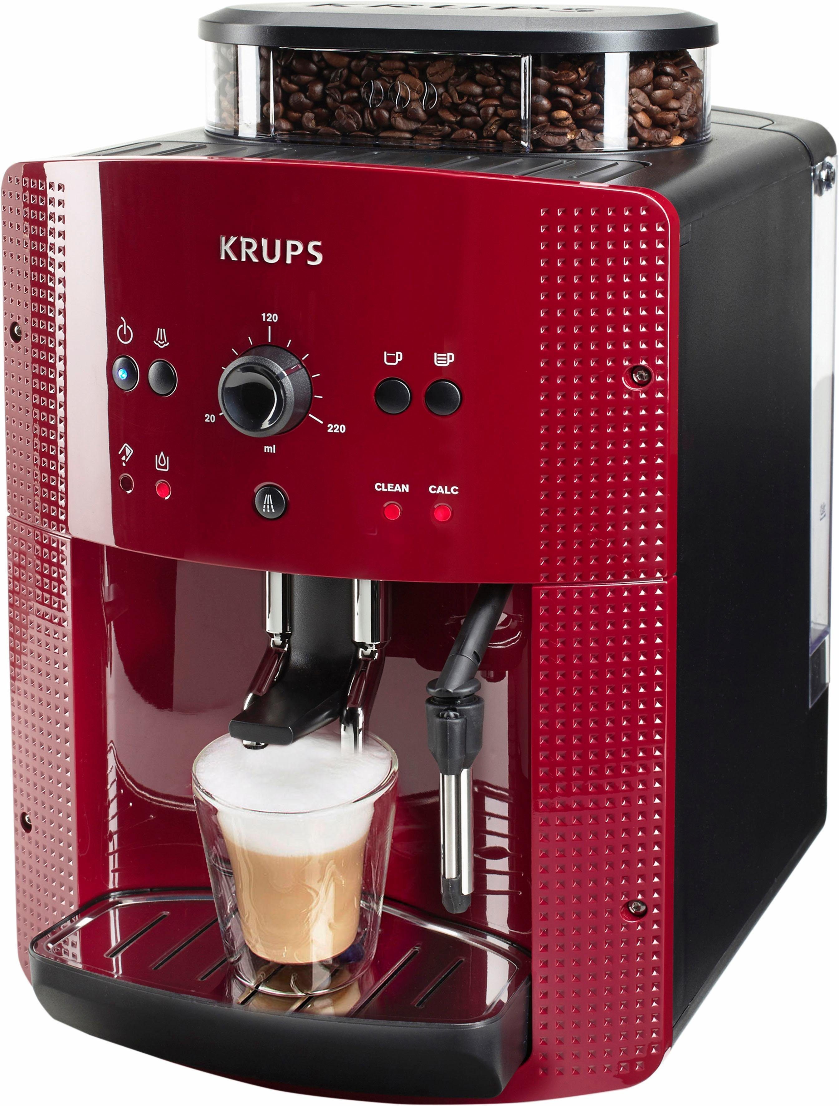 Krups Kaffeevollautomat EA8107 Arabica, 1450 Watt, 2-Tassen-Funktion,  Milchsystem mit manueller Dampfdüse, 2 voreingestelle Kaffeestärken,  Espresso/starker Espresso/Kaffee, Bedienfeld mit Tasten online kaufen | OTTO