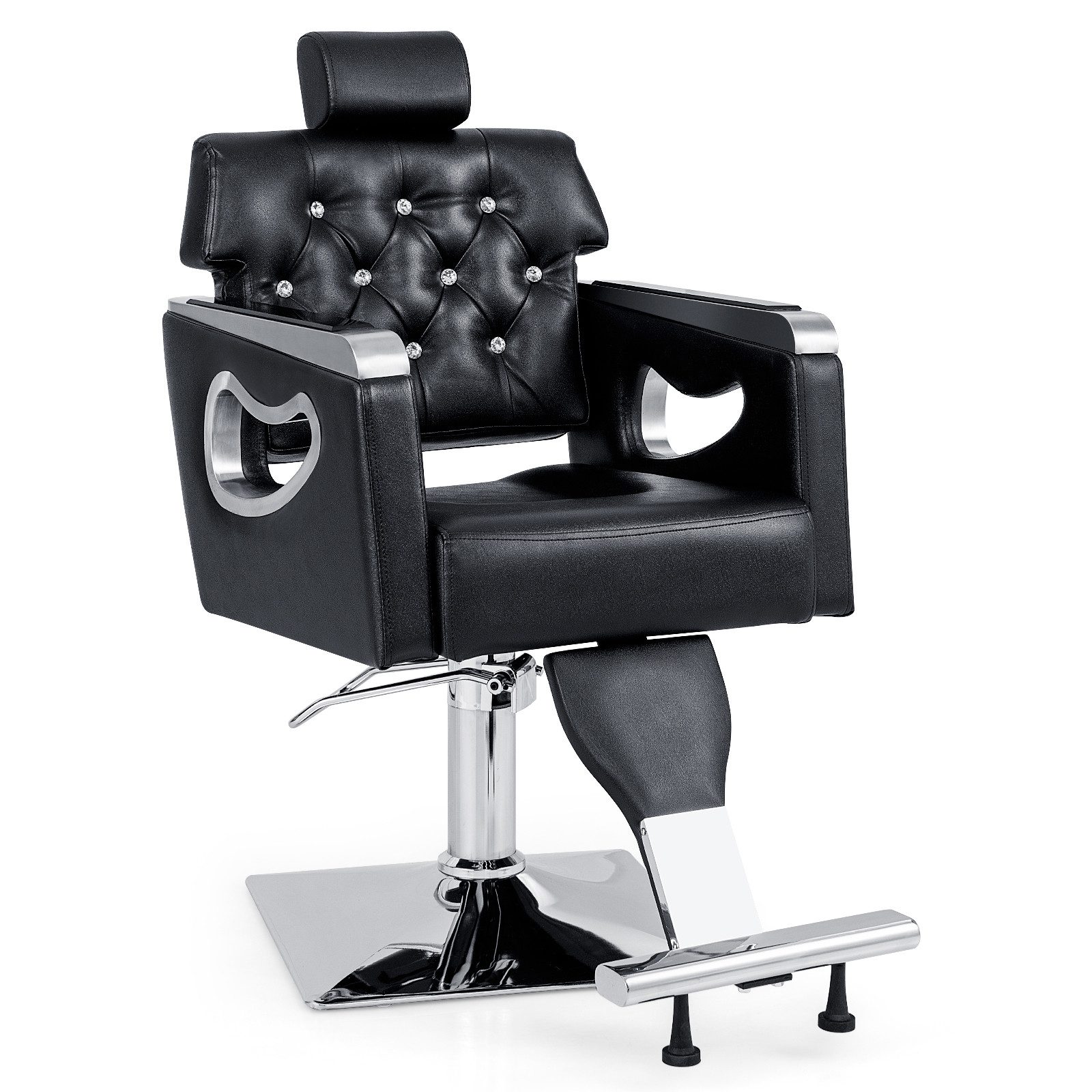 KOMFOTTEU Stuhl, Frisörstuhl Friseurstuhl Barberstuhl höhenverstellbar