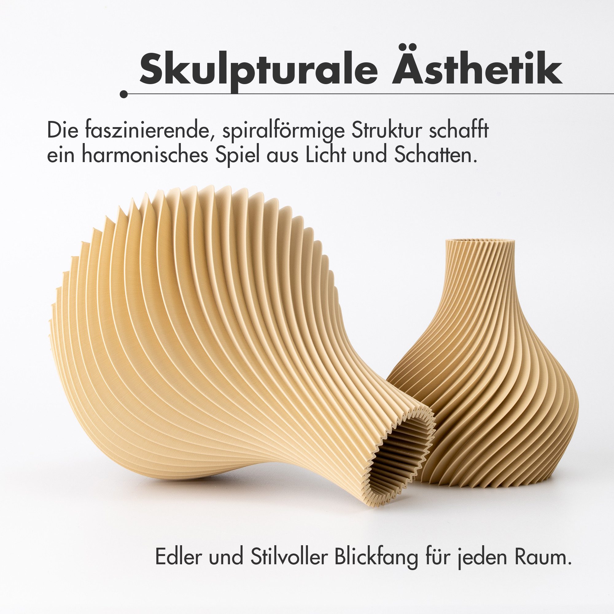 natumo Tischvase Vase Bulba Beige 12 cm – Bild 3 von 5