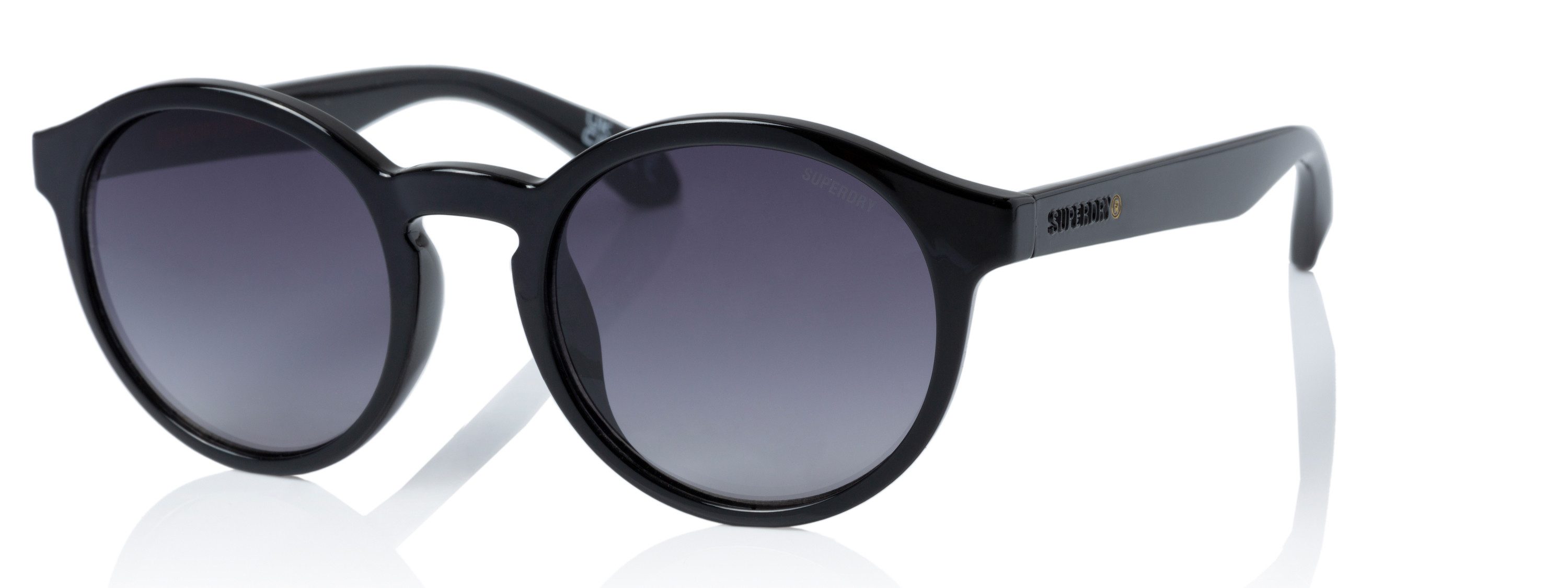 Superdry Sonnenbrille Modell 996071 Form Rund, Logoschriftzug auf Bügel, Kunststofffassung