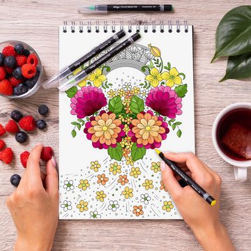 Colorya Malen nach Zahlen Alternative Title: Blumenkreise: Kreative Blumenkunstwerke, Blumenmandalas: Kreative Kunstwerke aus Blumen