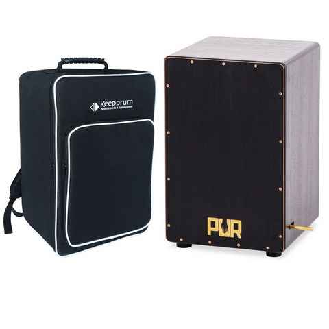 Pur-Percussion Cajon Vision SP PRO Black und Gold mit Tasche