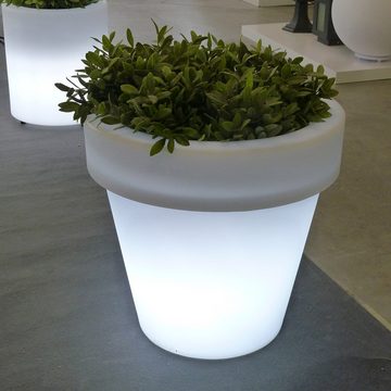Licht-Trend Gartenleuchte Beleuchtete Topfleuchte Ø 45cm Weiß