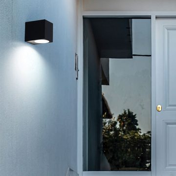 etc-shop Außen-Wandleuchte, Leuchtmittel nicht inklusive, 3er Set Außen Strahler Down Spot Lampen Fassaden