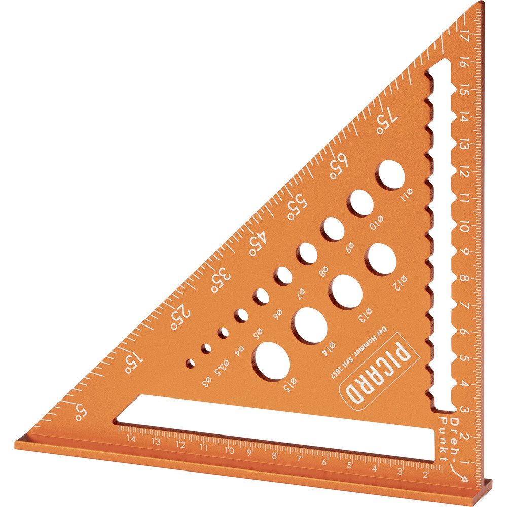 PICARD Hammer Winkelmesser Picard 0071520-180 Zimmermannswinkel 90 °, (0071520-180)