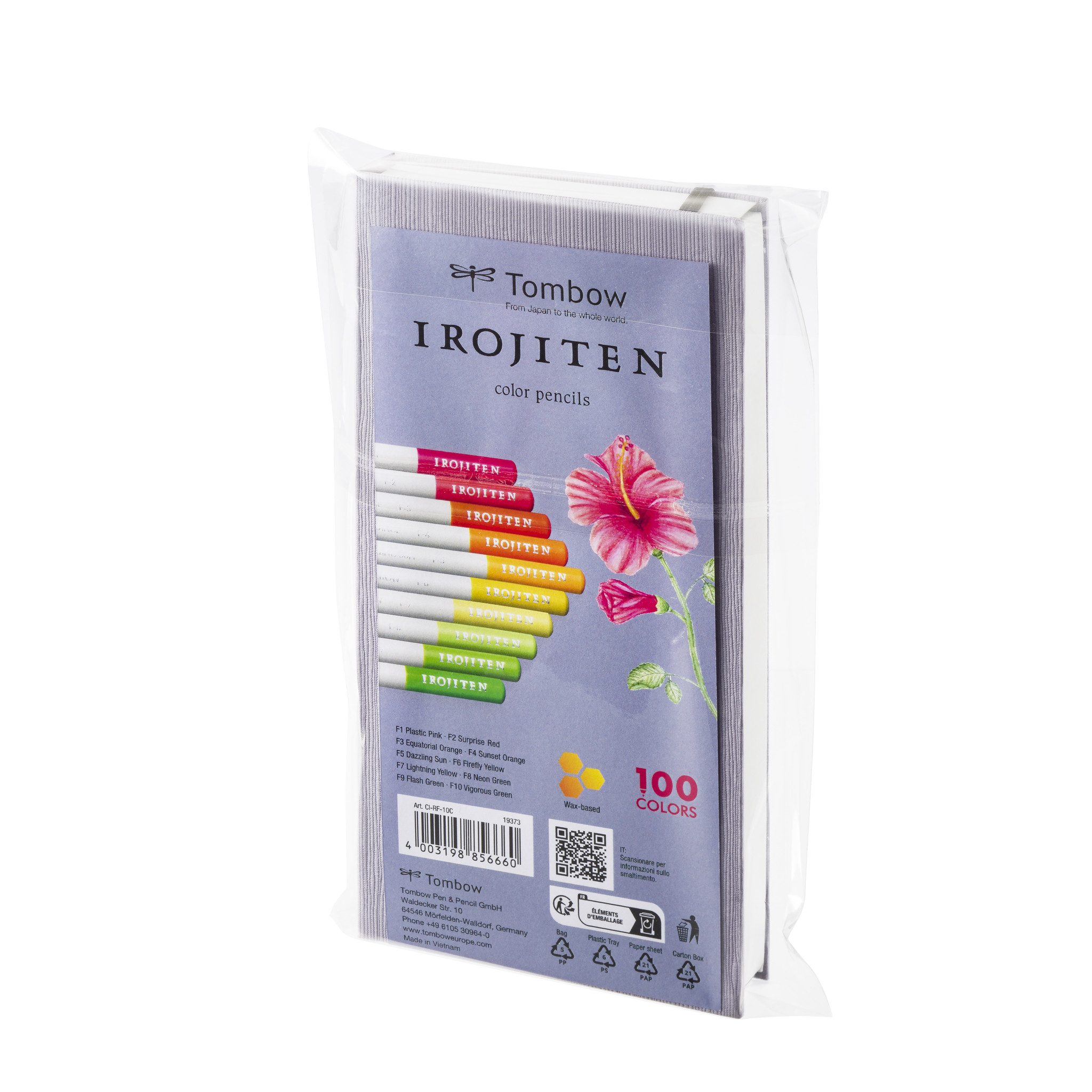 TOMBOW Buntstift IROJITEN, (Leuchtende Farben), Mine auf Wachsbasis, hohe Farbbrillanz, Künstlerfarbstift