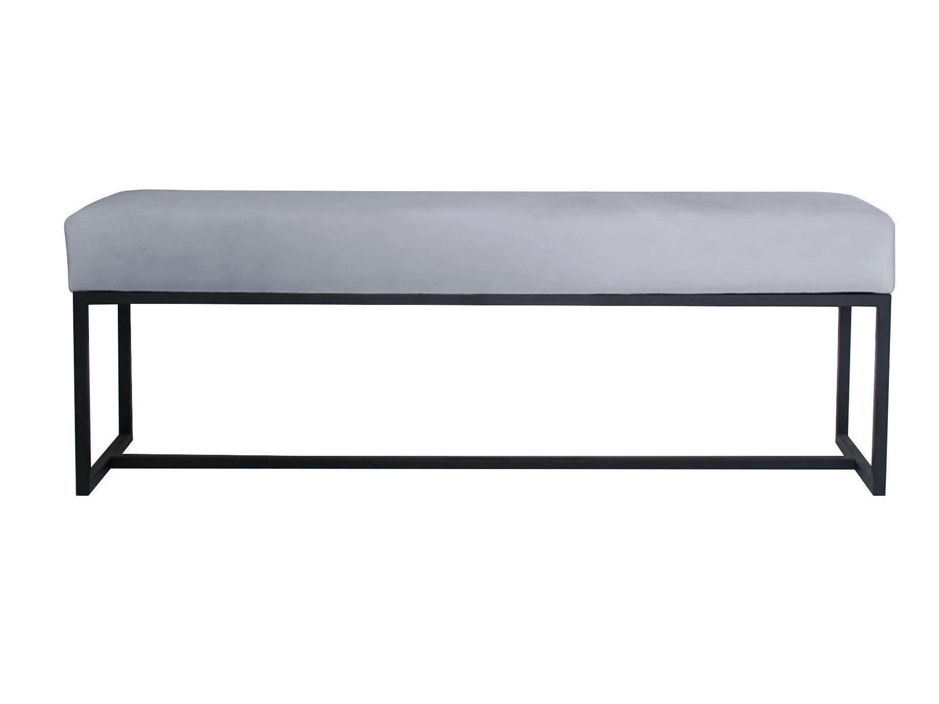 Beautysofa Polsterbank ACHEN Stilvolle Sitzbank aus Velours (verschiedene Größen, Metallbeine in Gold/Chrom/Schwarz)