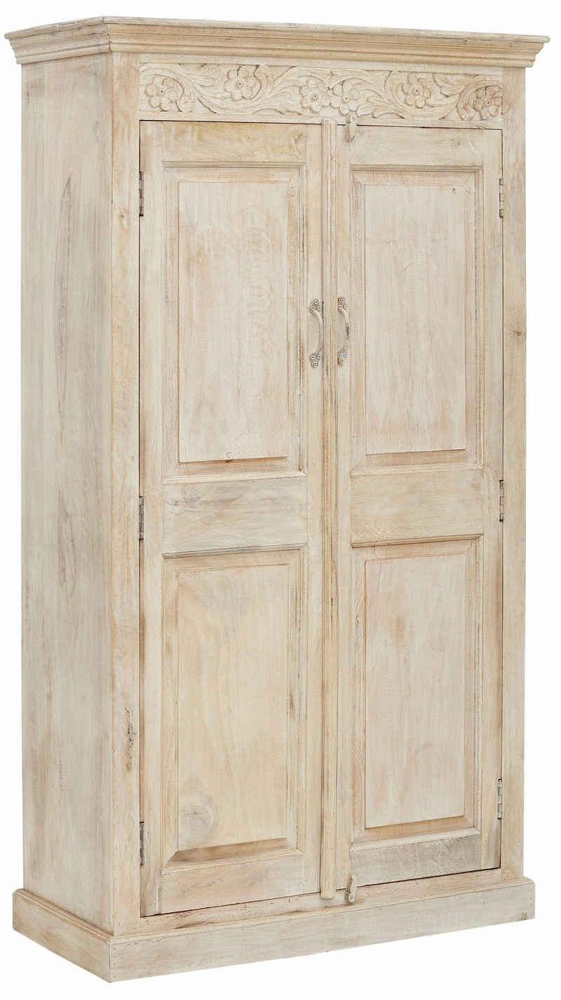 Home affaire Garderobenschrank »Devdan« mit dekorativen Fräsungen oben, Breite 100 cm, viel Stauraum