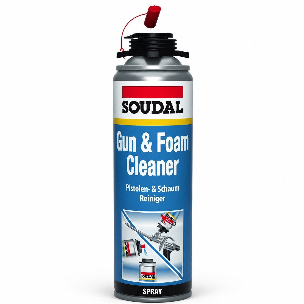SOUDAL Gun and Foam Cleaner 500 ml - Pistolenreiniger PU-Schaum-Reiniger (PU-Schaumreiniger für Pistolen & frischen Schaum)
