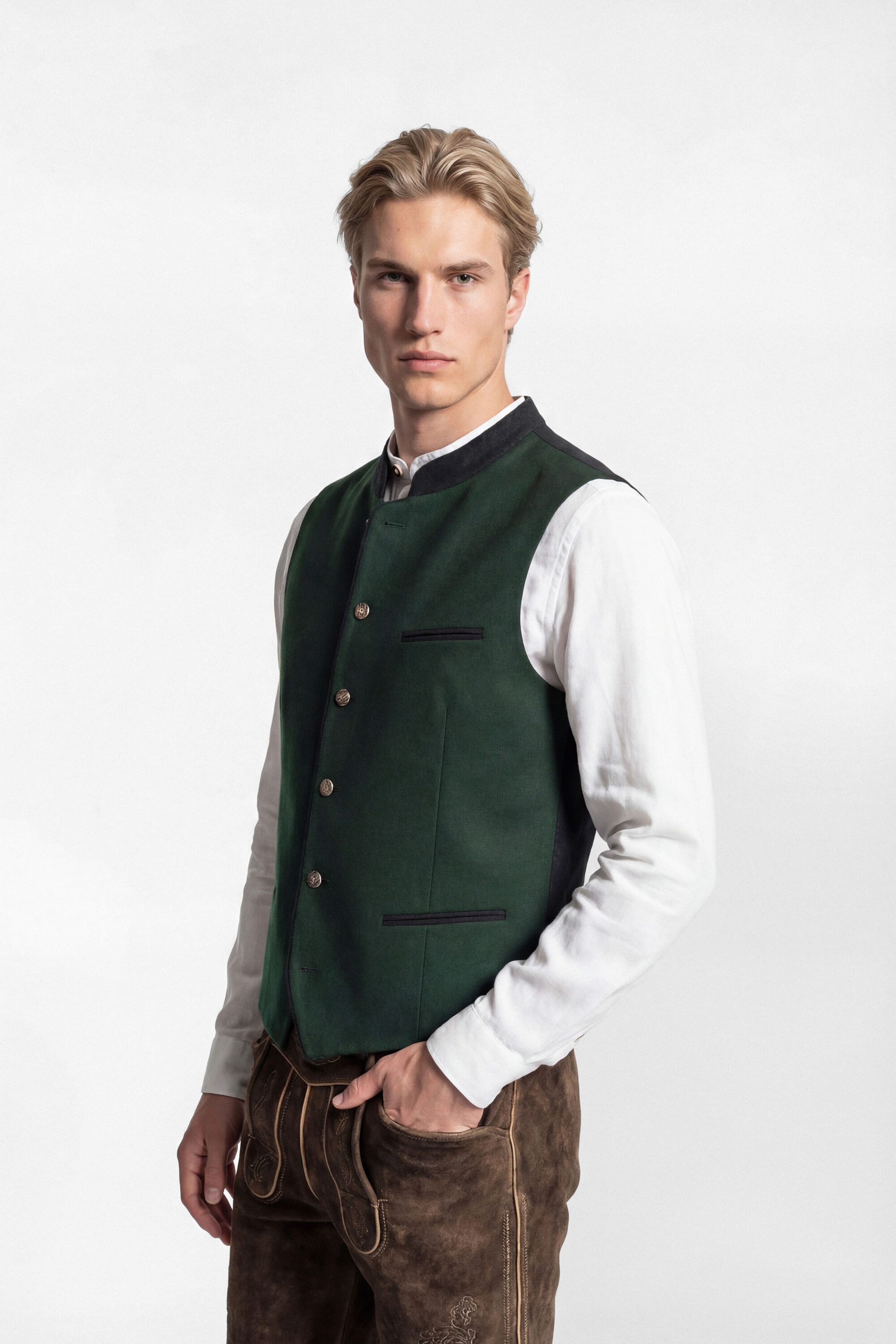 KaiserLich Trachtenweste 5434 mit Stehkragen und Metallknöpfe