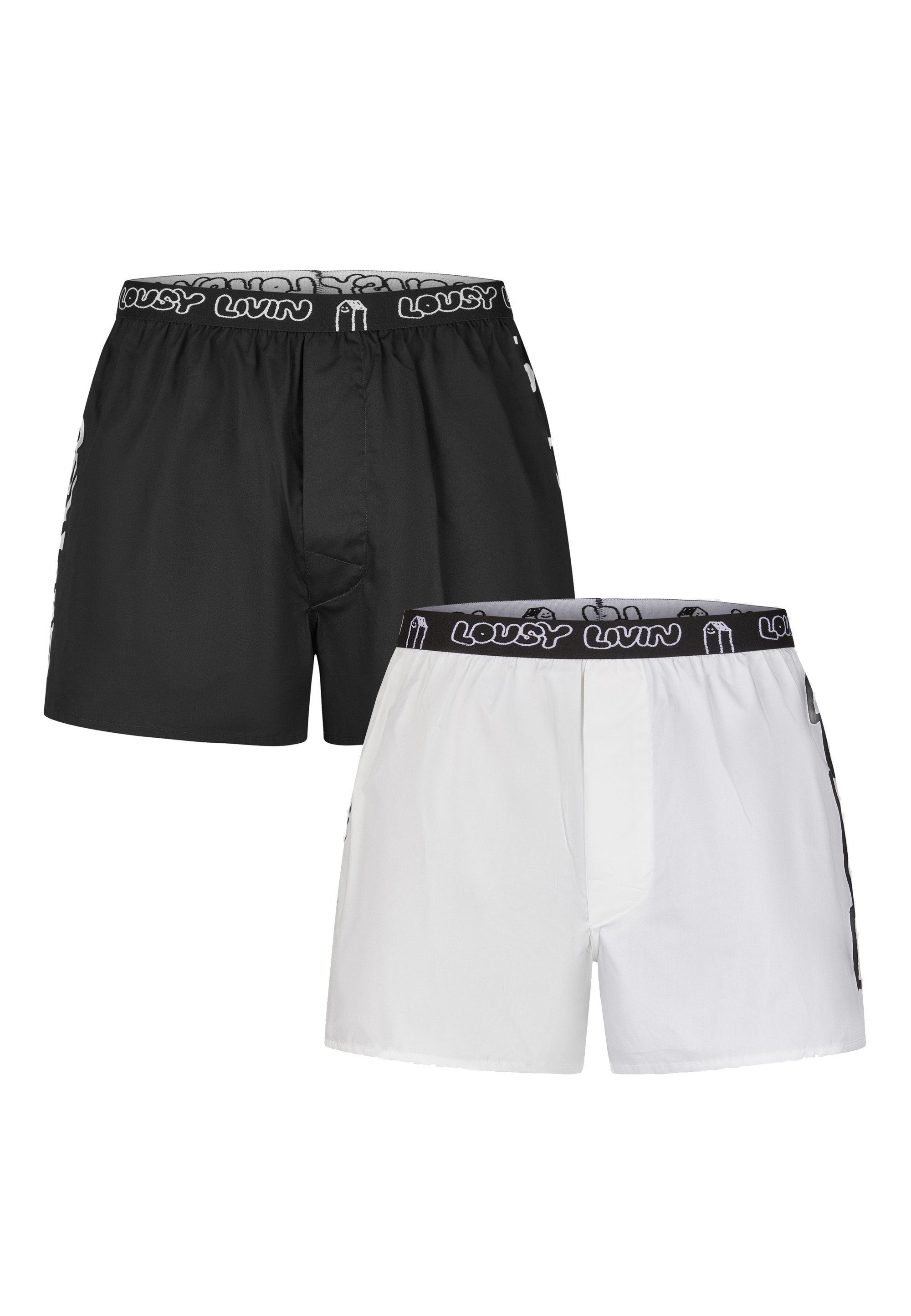 Lousy Livin Boxershorts Lou 2er-Pack mit lockerem Schnitt