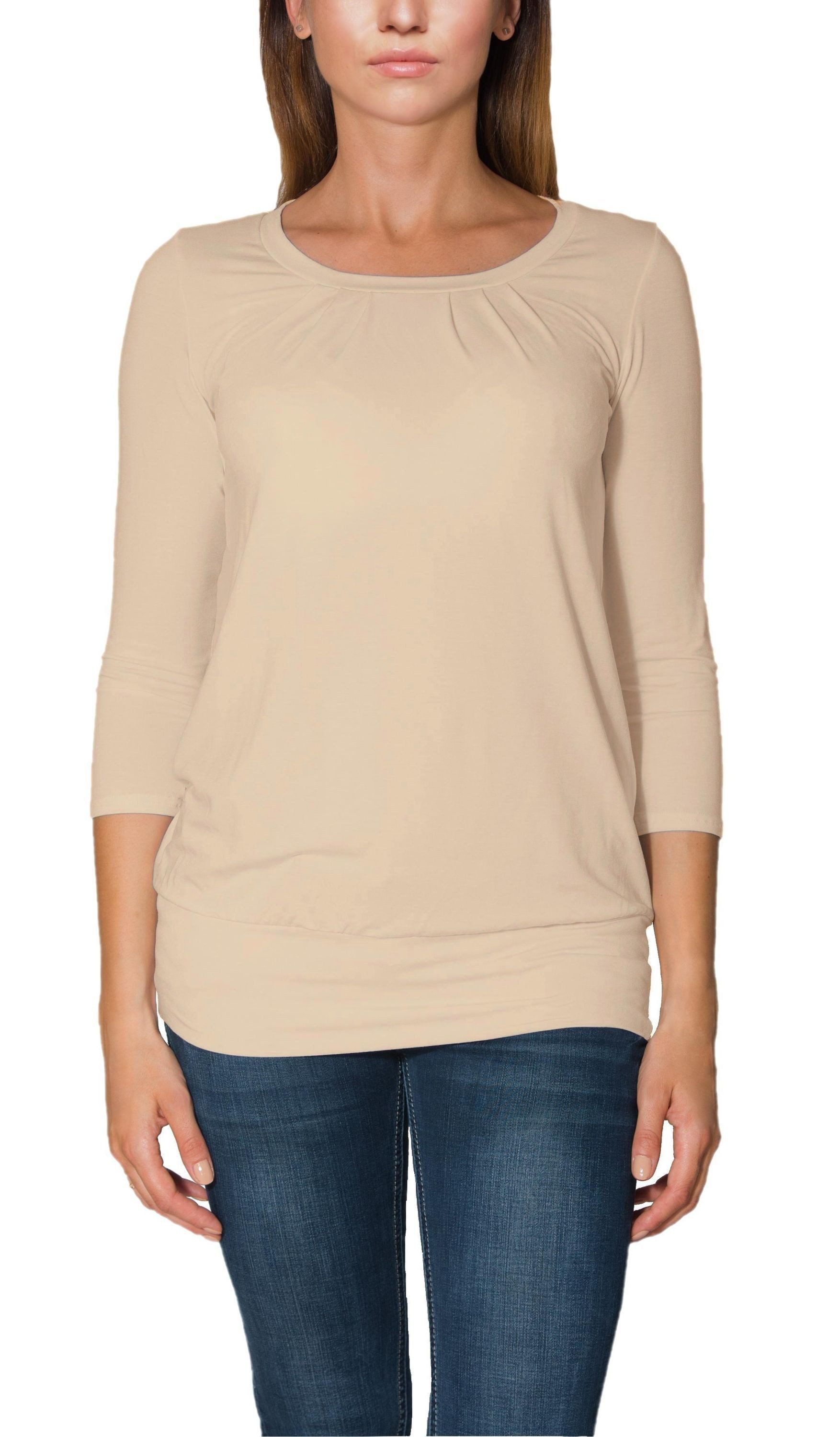 Alkato Longshirt Alkato Damen Viskose Shirt günstig online kaufen