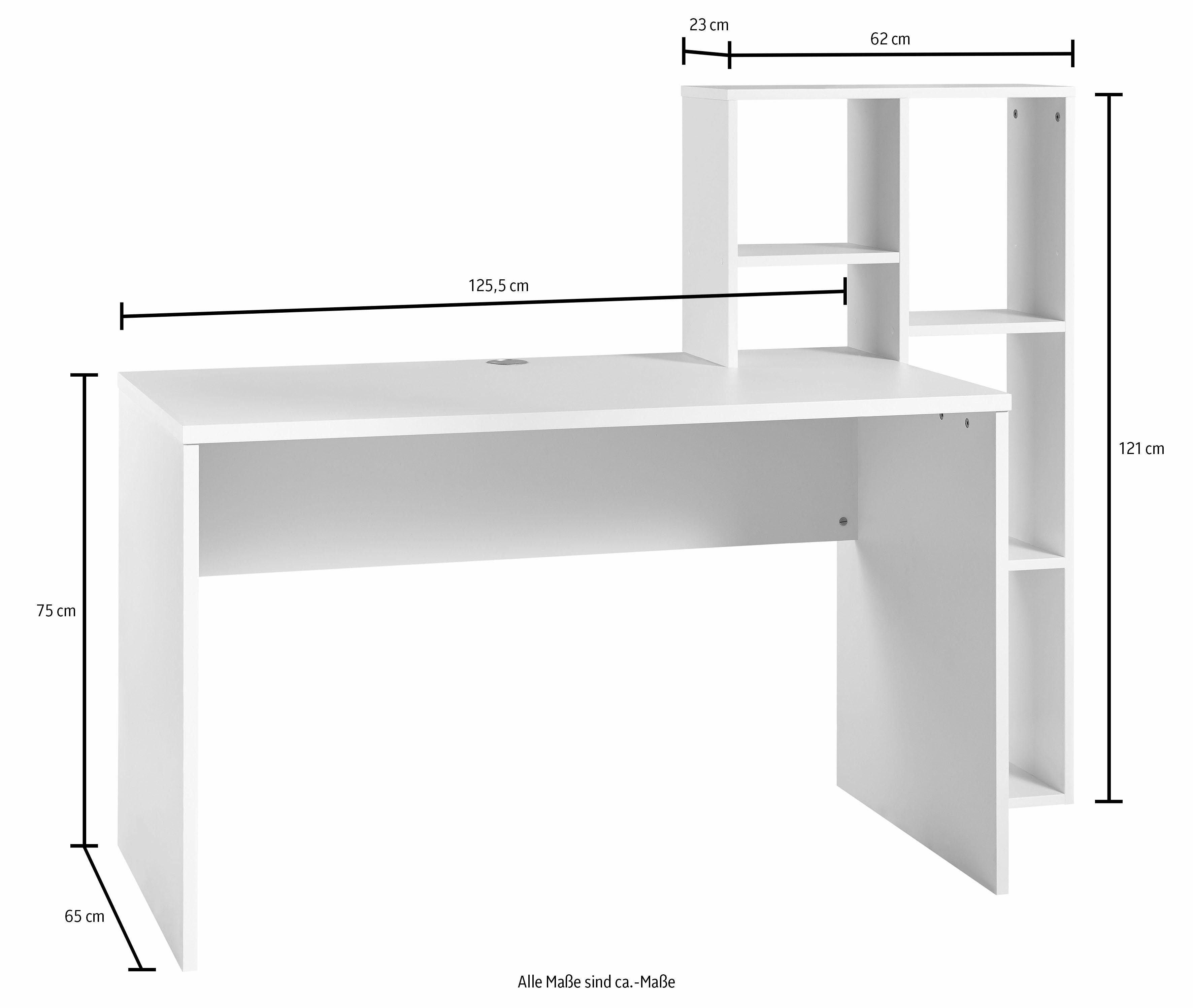 Maßstäbe - Schreibtisch mit Ansteckregal