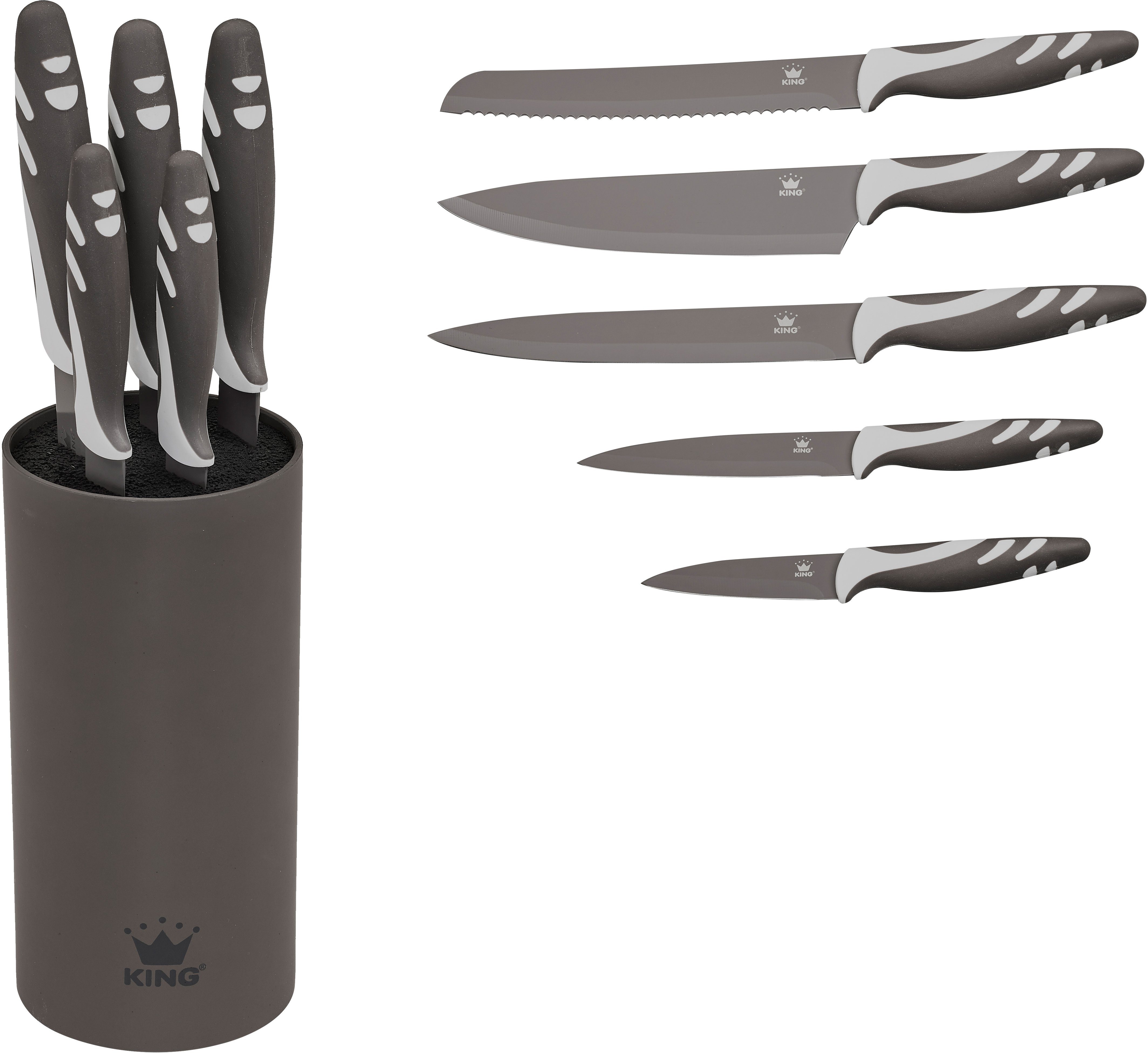 Image of KING Messerblock »soft touch« (6tlg), mit KING protect Beschichtung