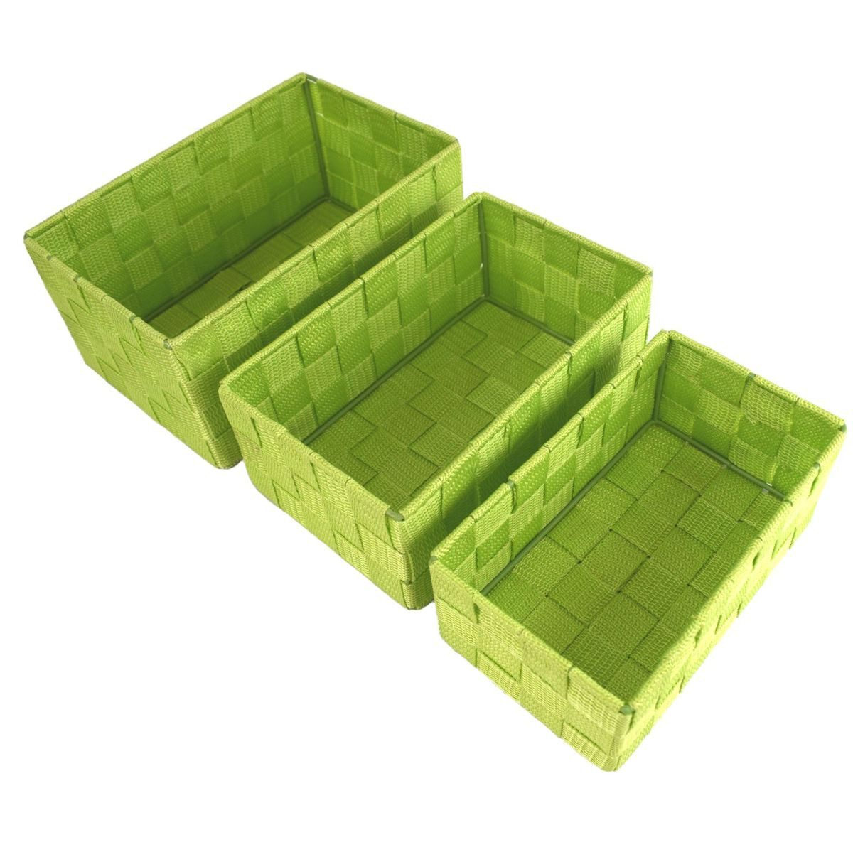 Marabellas Shop Organizer 3er-Set geflochtene Aufbewahrungsboxen für Badezimmer Textil-Körbe (3 St), dekorativ verwendbar