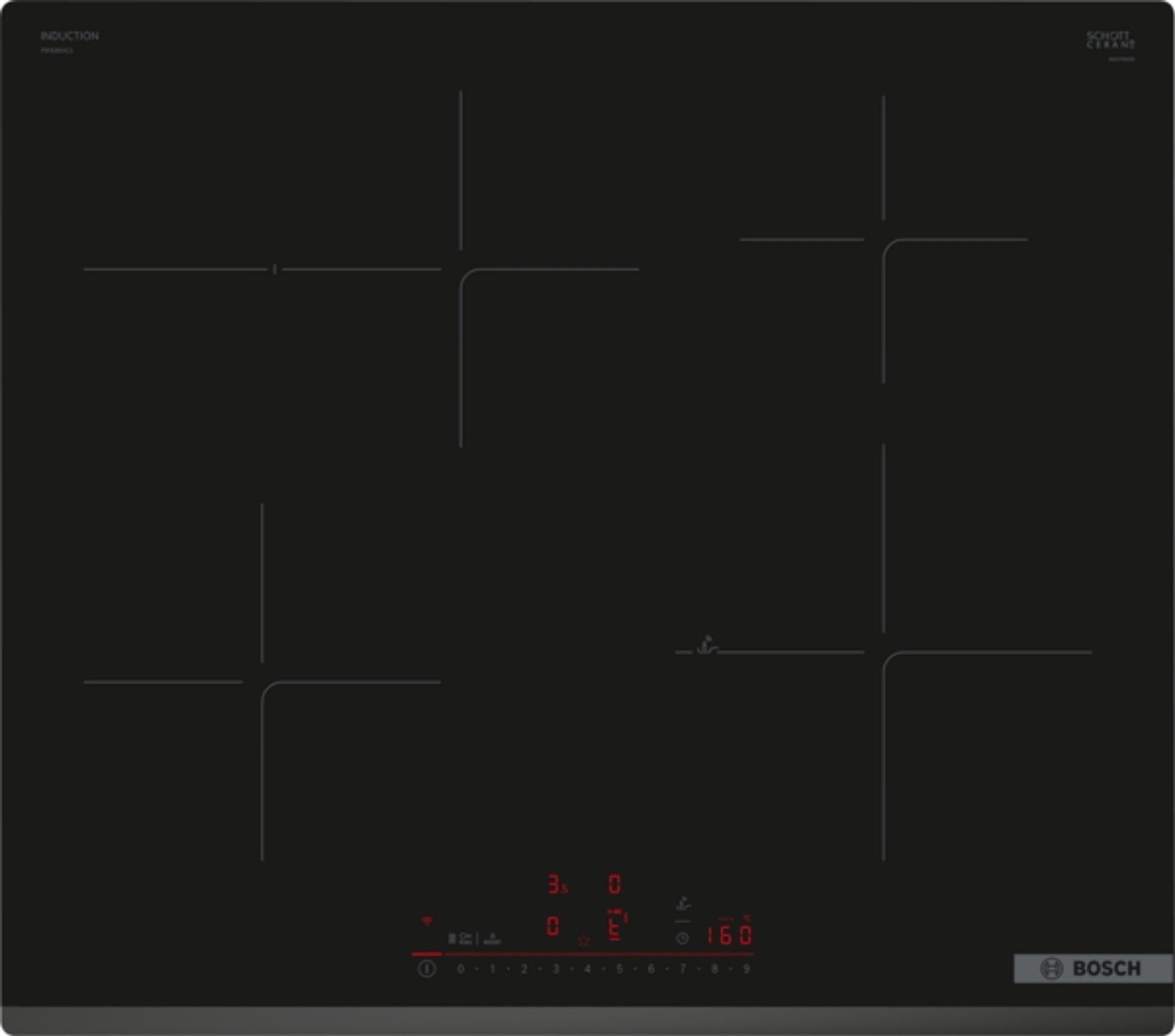 BOSCH Induktions-Kochfeld Serie 6 PIF63KHC1E, DirectSelect, Power Boost, 17 Leistungsstufen