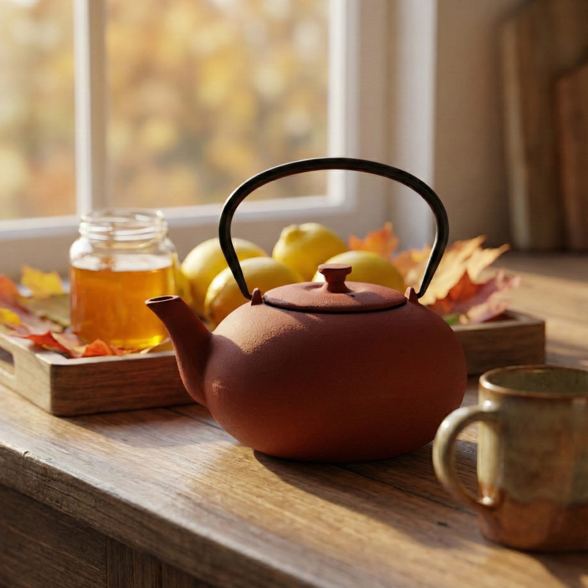 AROMELIO Teekanne Teekanne aus Gusseisen mit Sieb NOMI, 800 ml