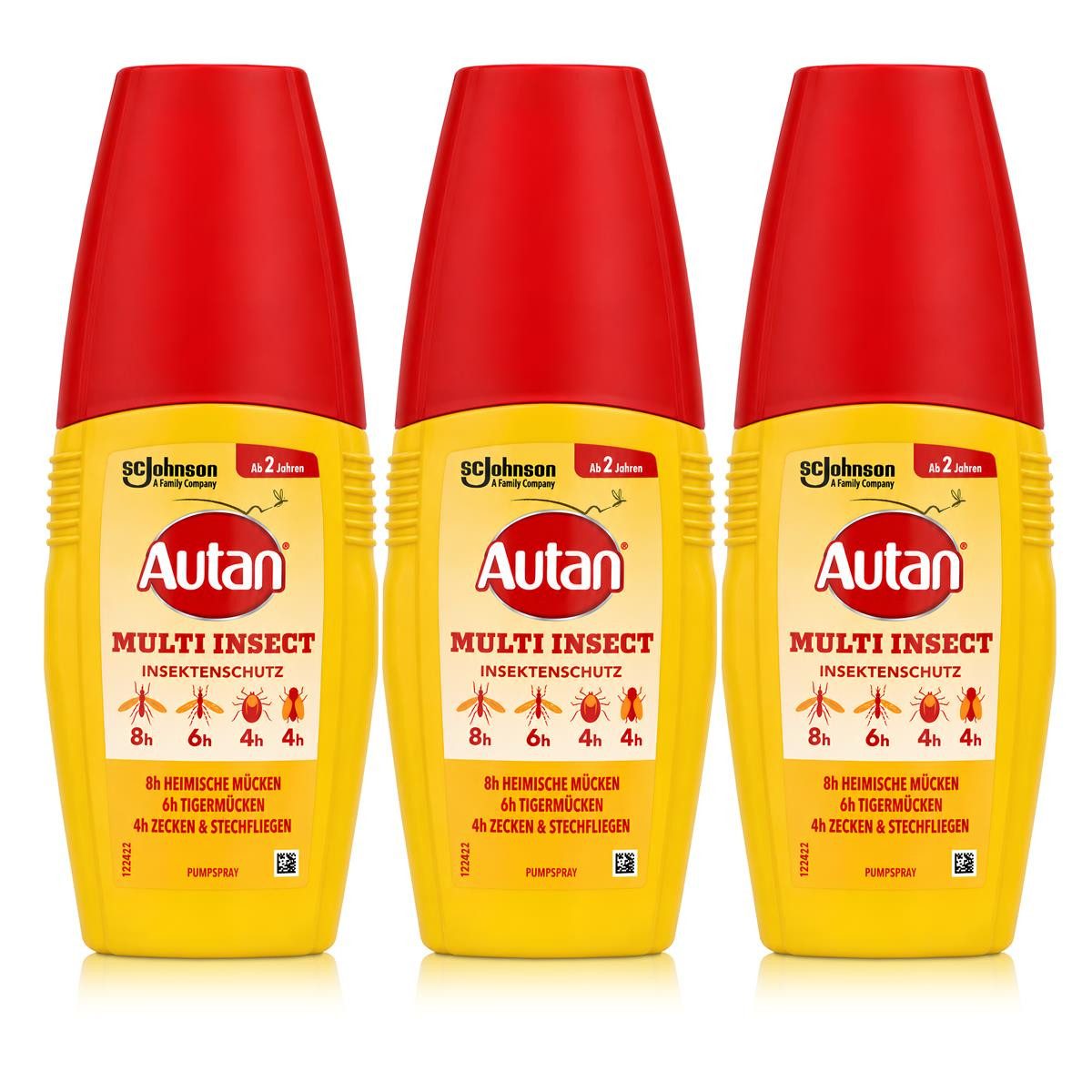 Insektenspray Autan Multi Insect Insektenschutz Pumpspray 100ml (3er Pack)