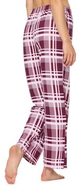 Merry Style Pyjamashorts Damen Schlafanzughose Lang MPP-001 (1-tlg) mit Taschen, elastischer Bund