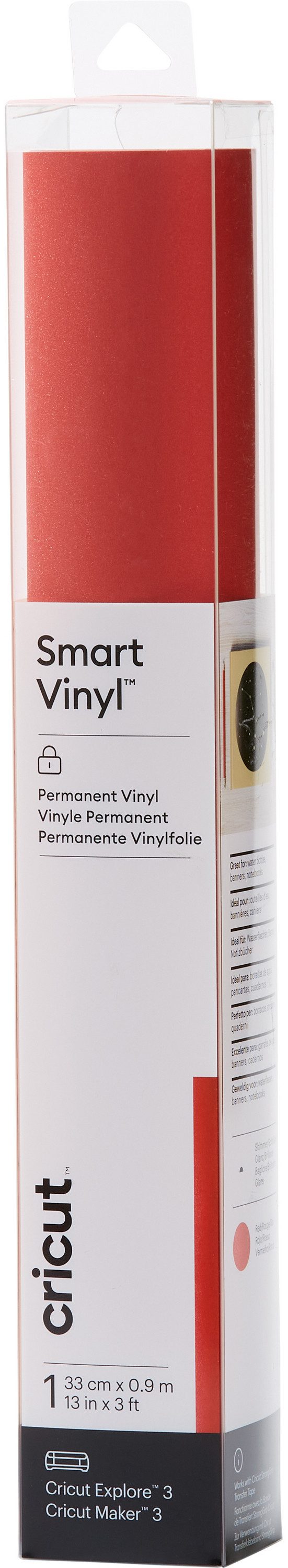 Cricut Dekorationsfolie Vinylfolie Smart Vinyl Permanent, selbstklebend 90 cm x 33 cm