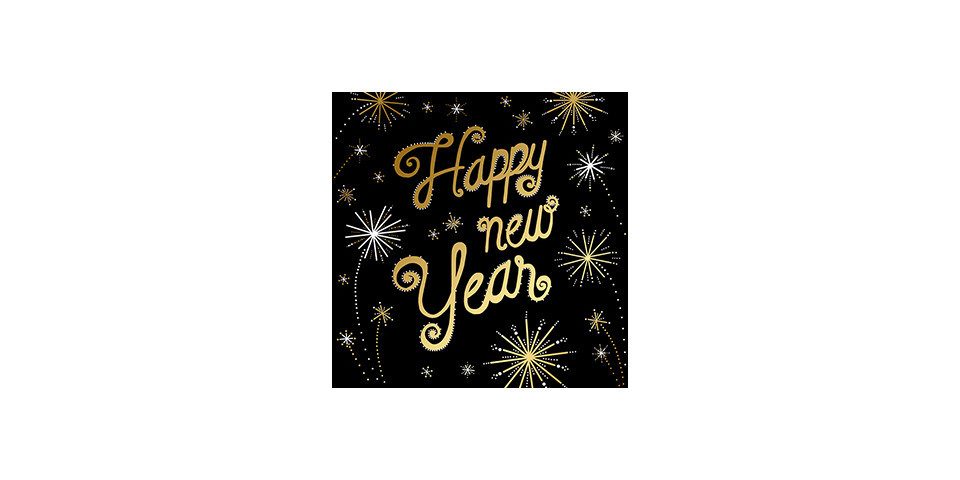 Braun+Company Atelier Papierserviette Braun & Company Servietten Motiv Feuerwerk 33 x 33