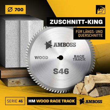 Amboss Werkzeuge Kreissägeblatt HM Kreissägeblatt - 700 x 4/3.0 x 30 Z84 WZ, 30 mm (Bohrung) WZ (Zahnform) positiv (Zahnstellung)