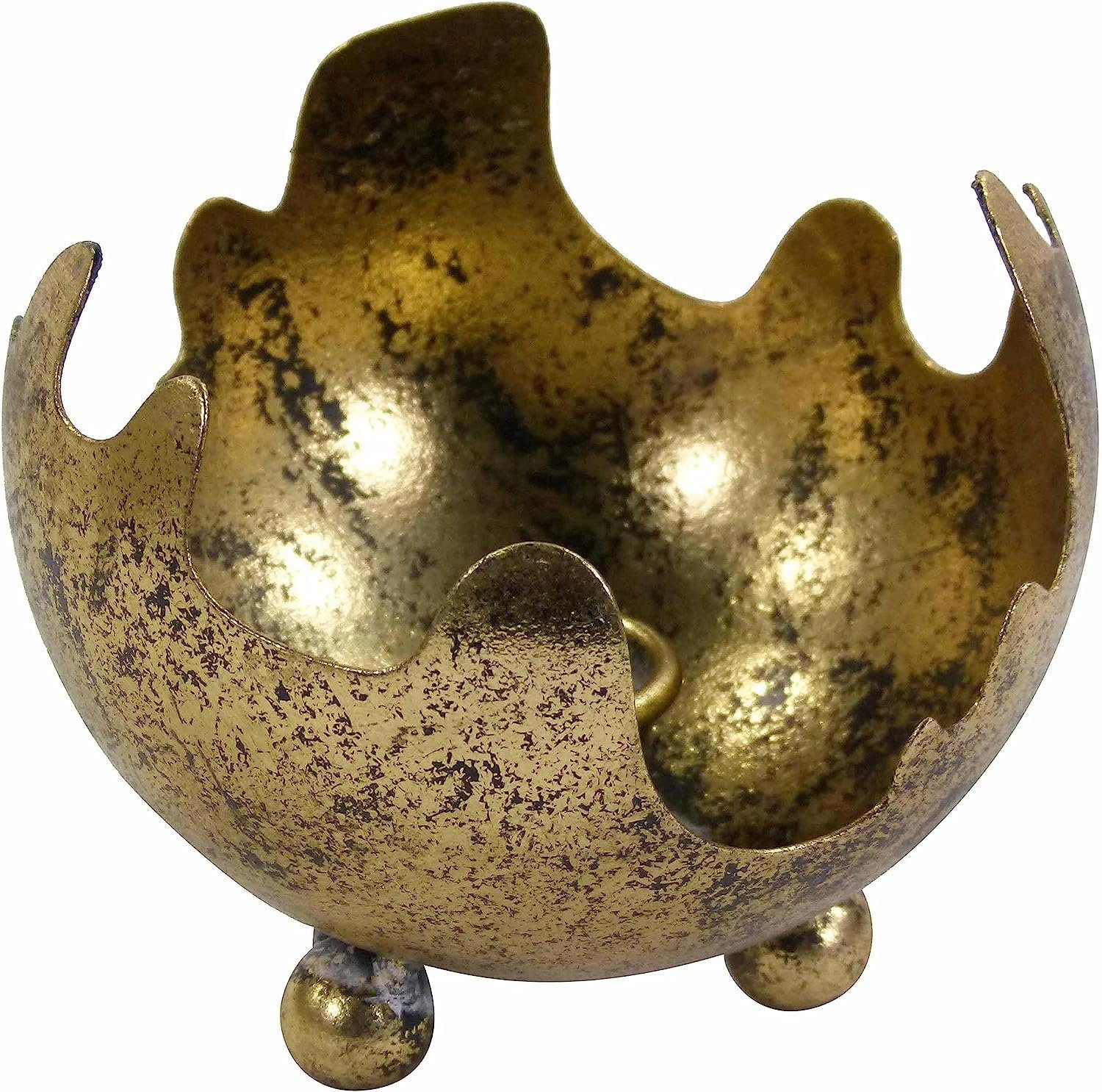 GlasArt Dekoschale Schale Kerzen Deko-Schale Rund Kerzenhalter Flamme Silbe günstig online kaufen