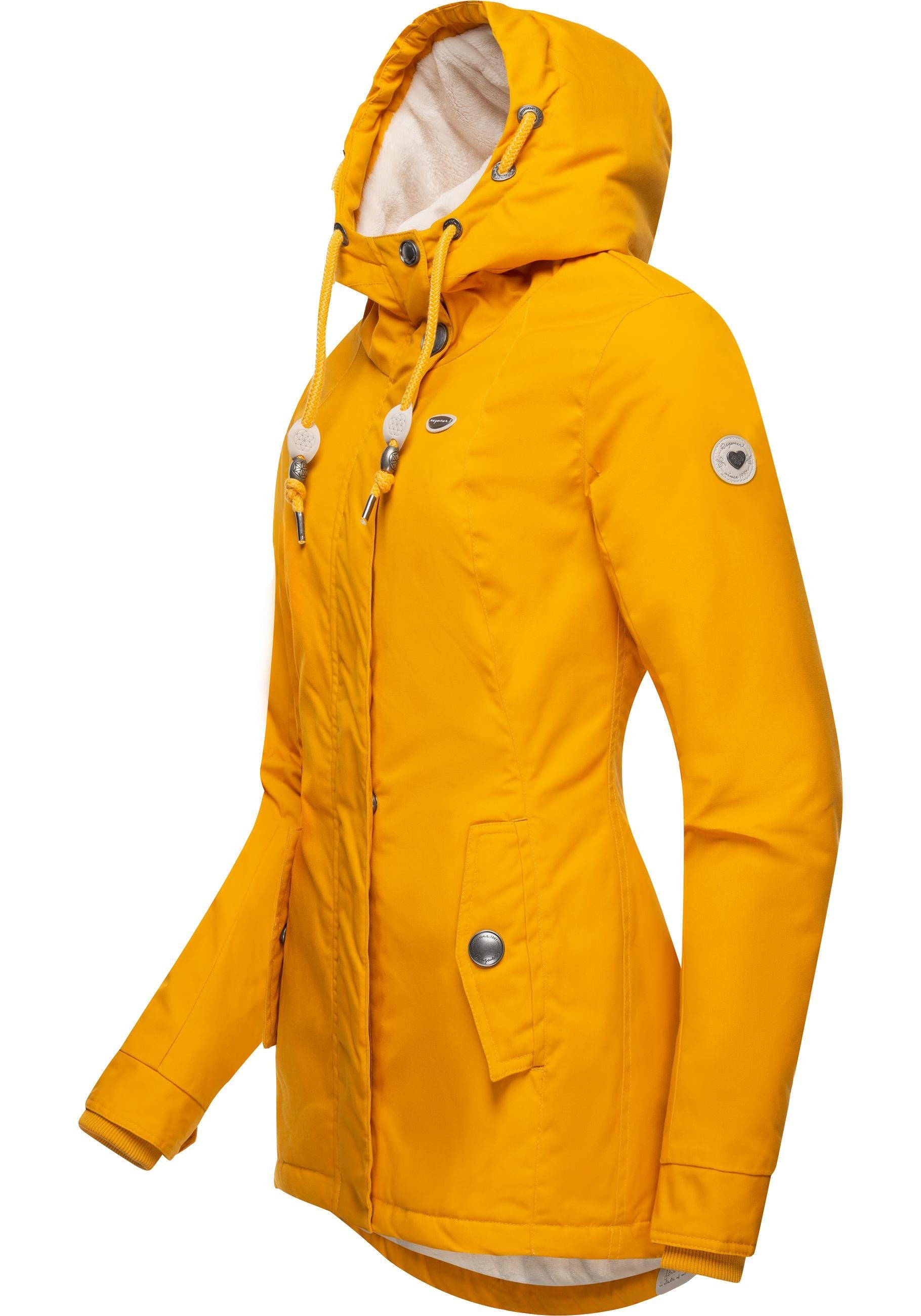 Ragwear Winterjacke Monade Damen Winterparka mit Kapuze und m. Fleece gefüt günstig online kaufen