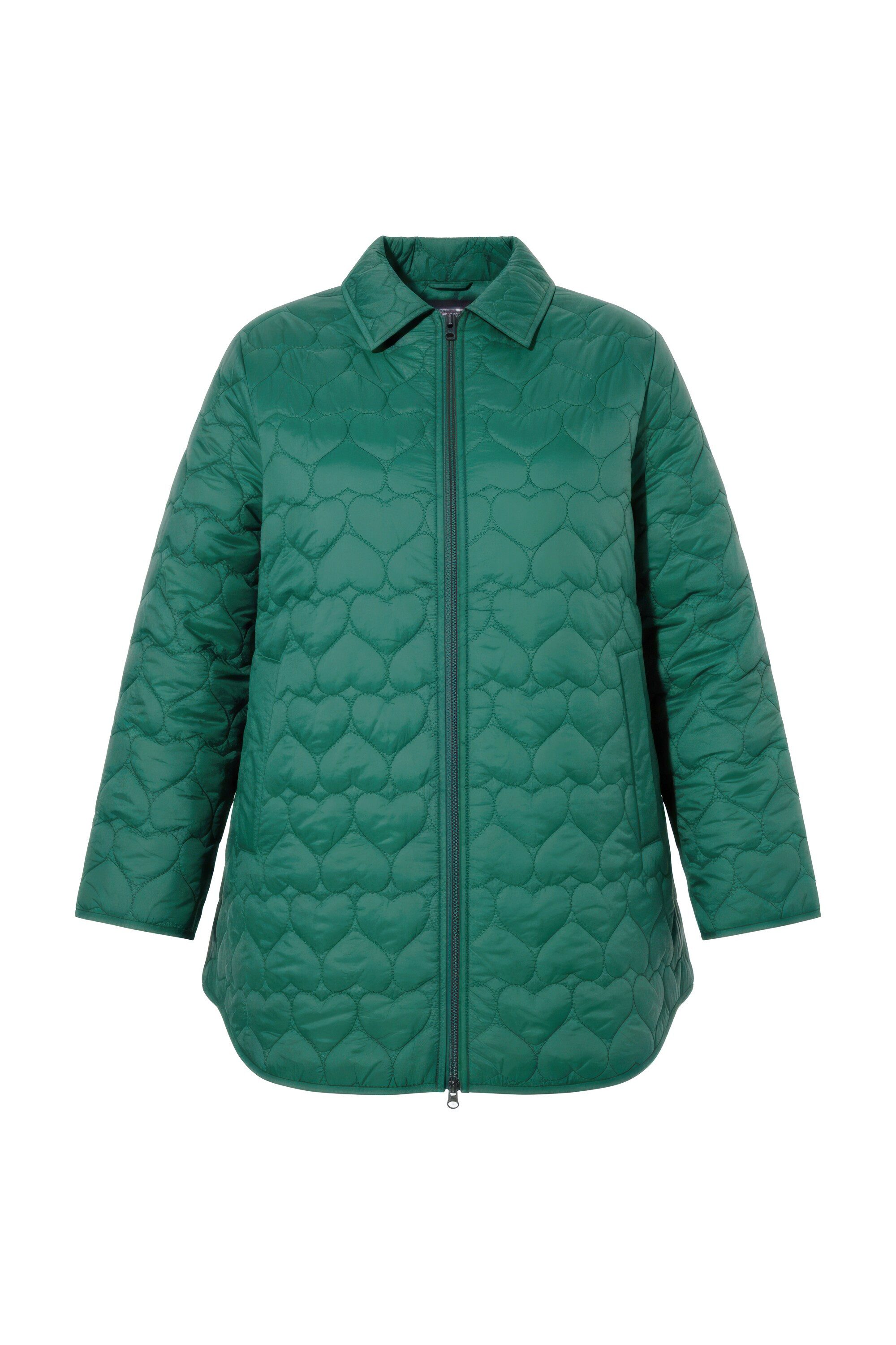 Studio Untold Wintermantel Mantel kurz Loose Shape Stepp Hearts-Muster günstig online kaufen