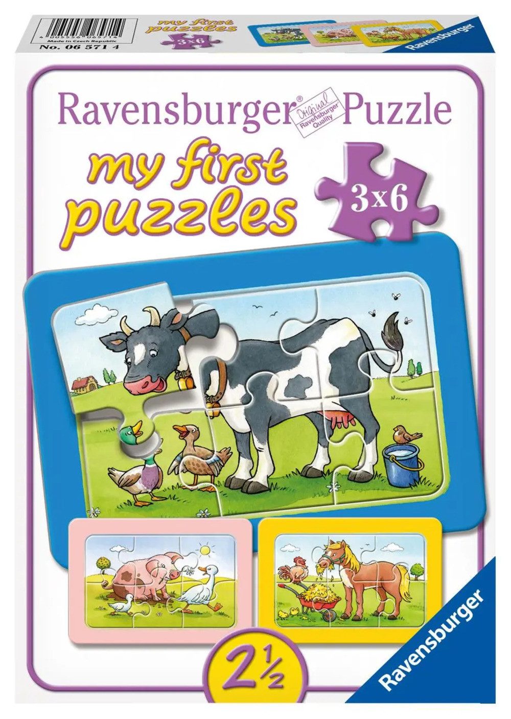 Puzzle Gute Tierfreunde. My first puzzle - Rahmenpuzzle 3 x 6 Teile
