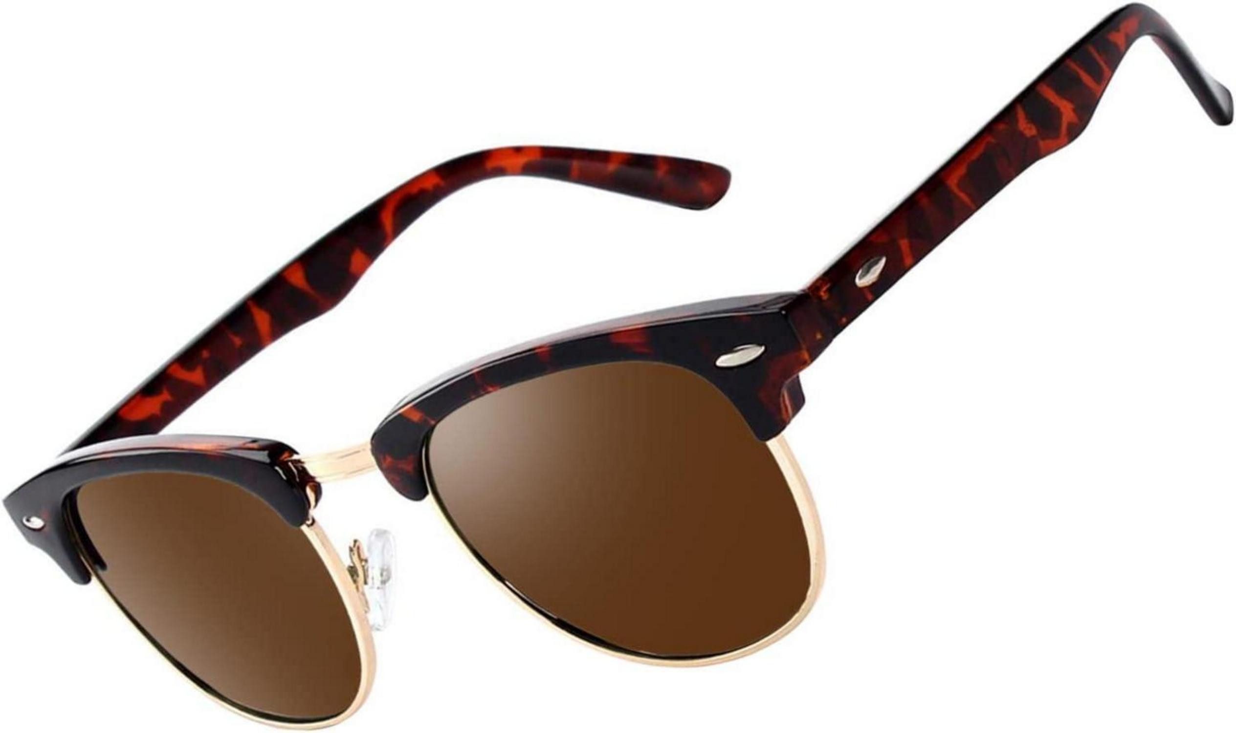 Retrosonnenbrille Sonnenbrille Herren Damen Retro Vintage Polarisiert Halbrahmen UV400
