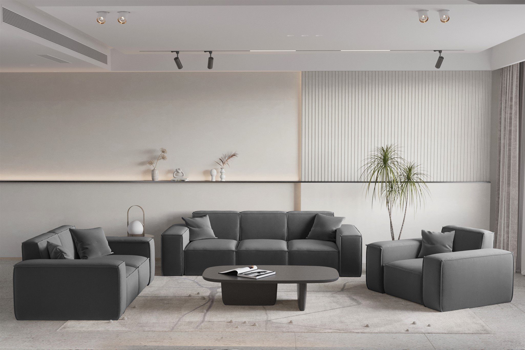 Fun Möbel Polsterhocker Designerhocker CELES PREMIUM (85x85x40 cm oder 65x65x40 cm), in 2 Größen und 2 verschiedenen Stoffen