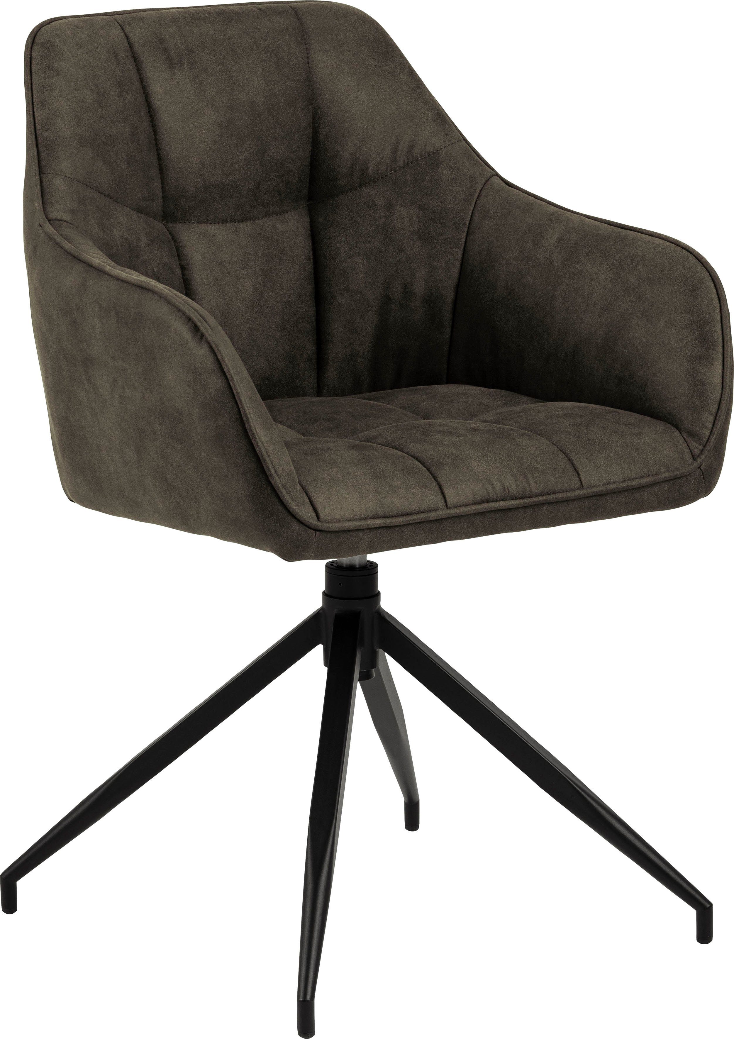 ACTONA GROUP Esszimmerstuhl Beate (1 St), mit edlem Samtstoff und modernen quadratischen Nähten