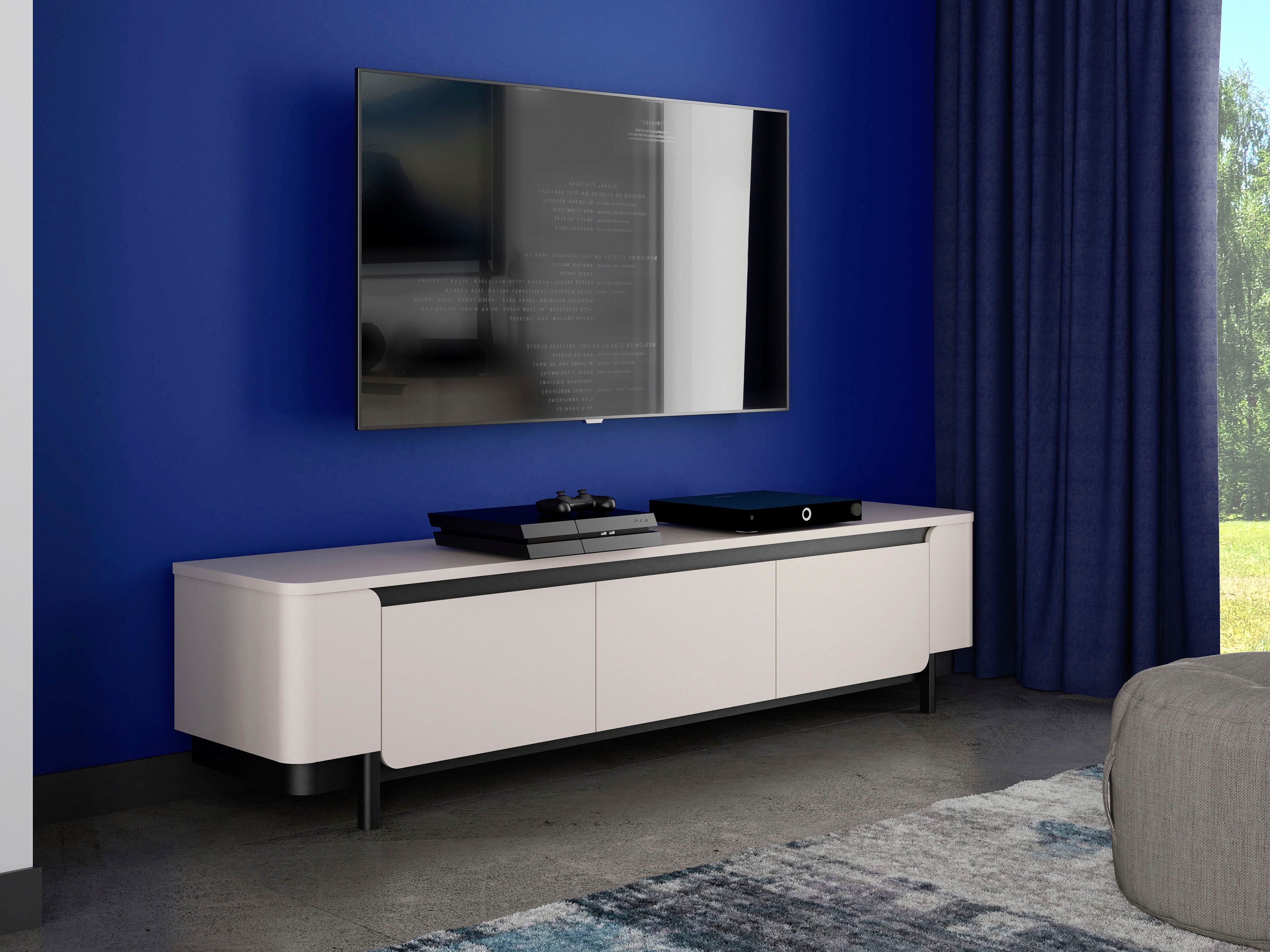 FORTE Lowboard VodolTV-Board, TV-Schrank, TV Board, Soft Close, Stauraum