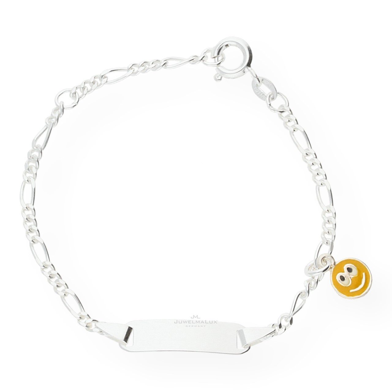 JuwelmaLux ID Armband JuwelmaLux Gravur Armband Kinder "Smiley" Silber 925 JL18-03-0060 (kein Set, 1-tlg., kein Set)