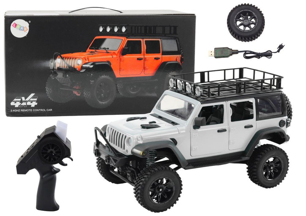 Wisam RC-Auto Off-Road Ferngesteuertes RC Auto 2,4G 4x4 Antrieb Grau