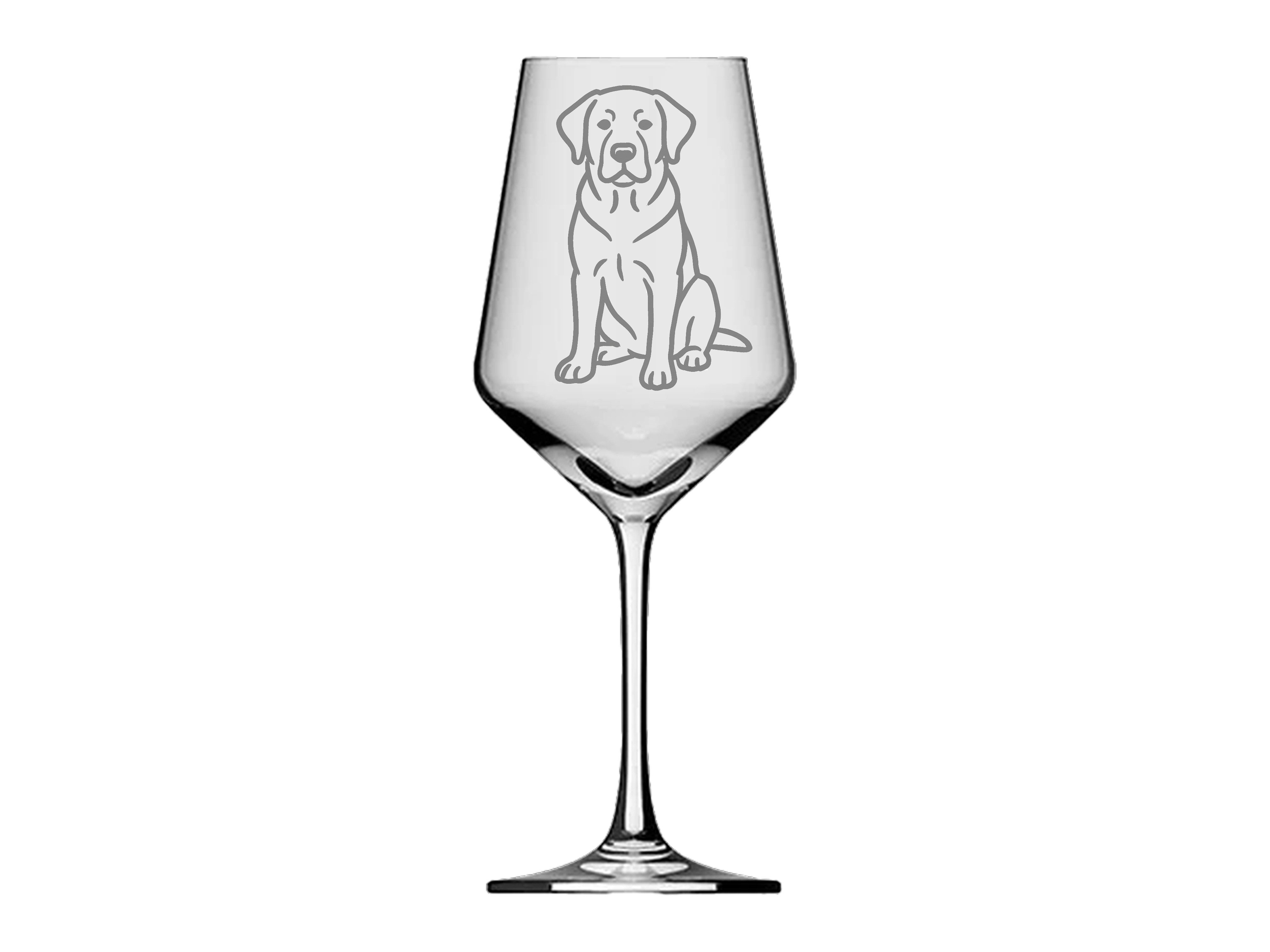 Weinglas Labrador Motivgravur - 350 ml – Stilvoll genießen!