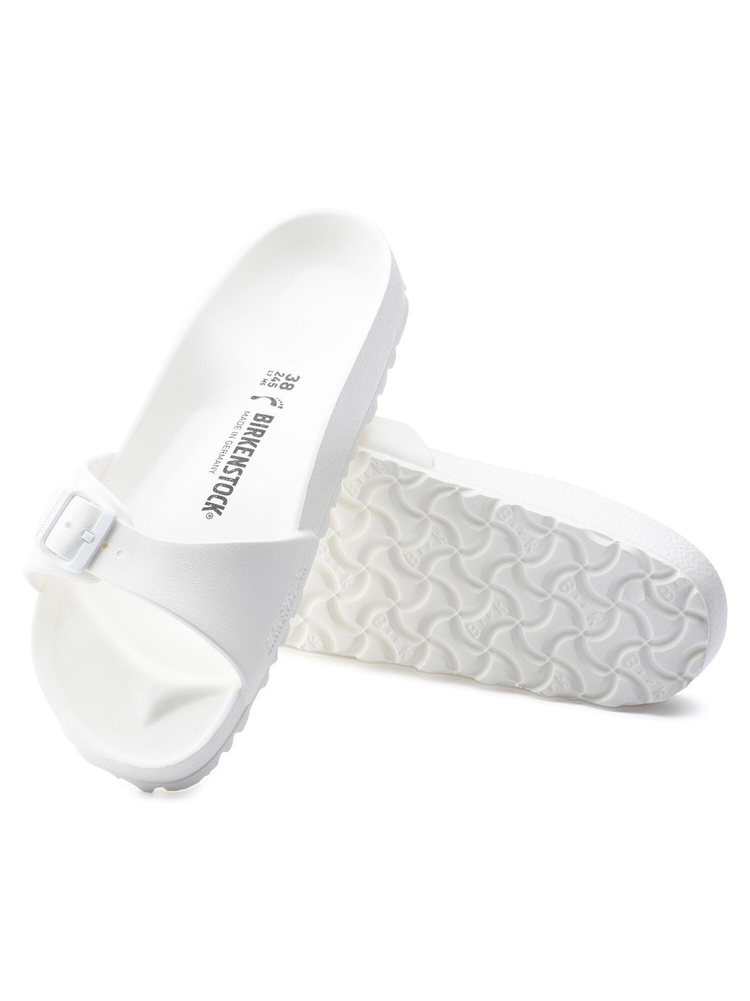 Sandale weiss Essentials Birkenstock EVA Sandalen Schmal Madrid White
