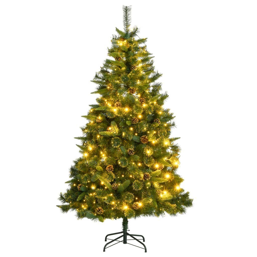 vidaXL LED Baum Künstlicher Weihnachtsbaum Klappbar mit 300 LEDs 210 cm