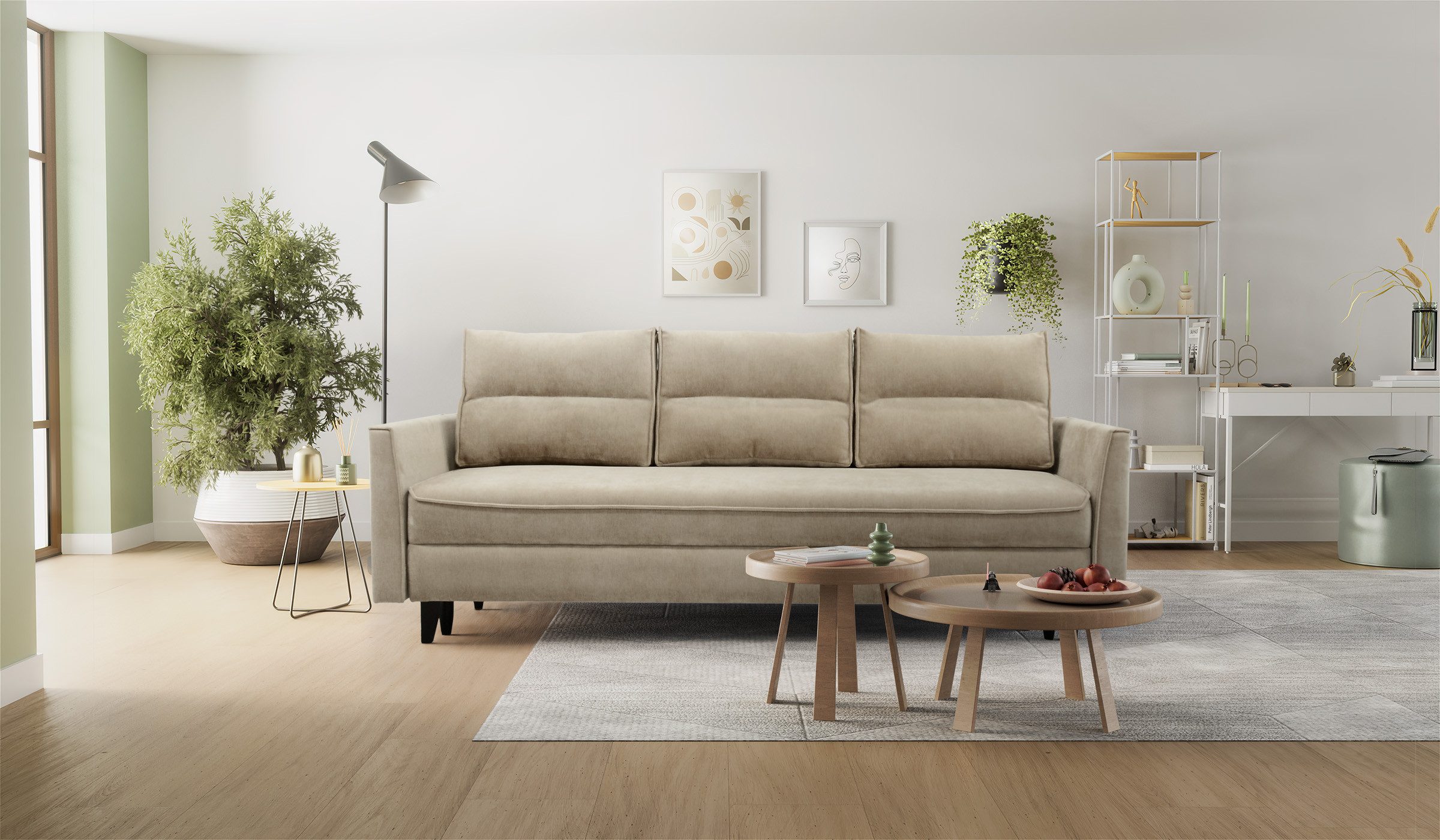 Hygger Möbelhaus Schlafsofa Loki mit Bettfunktion günstig online kaufen
