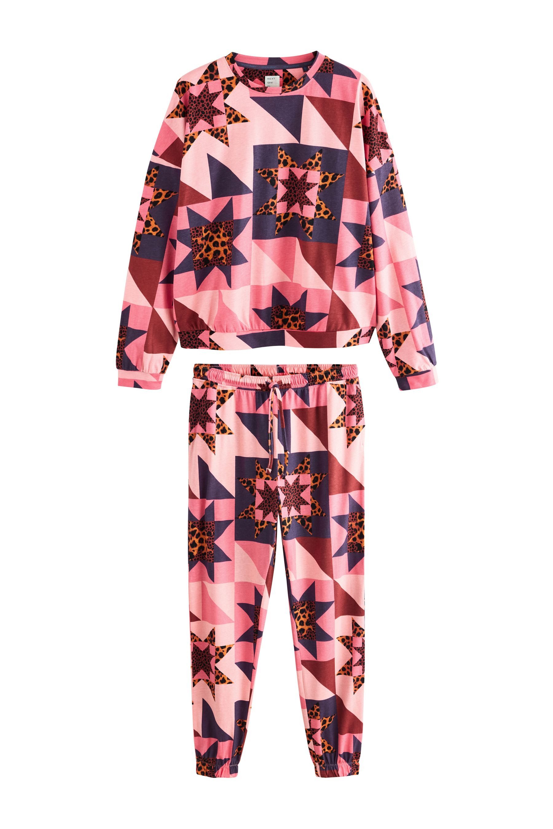 Next Pyjama Langärmeliger Pyjama aus 100 % Baumwolle (2 tlg) günstig online kaufen