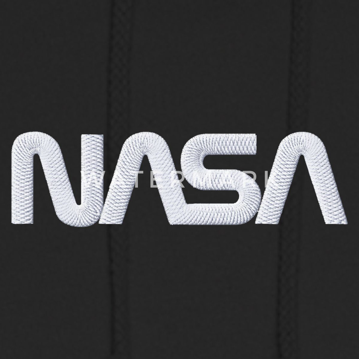 Spreadshirt Hoodie Nasa Logo Weiß Stick Unisex Hoodie (1-tlg)