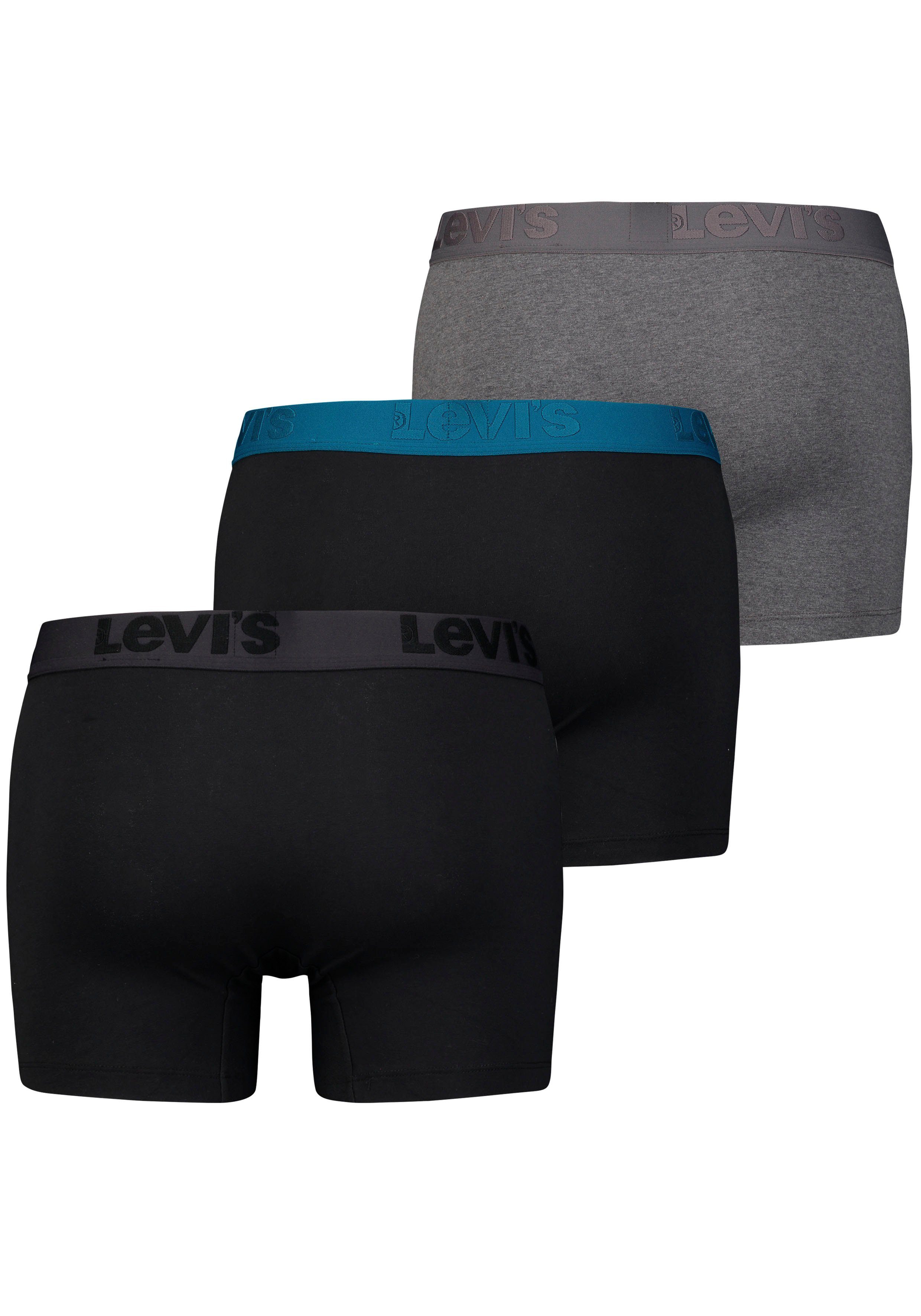 black Boxershorts LEVIS BOXER 3-St) PREMIUM 3P MEN BRIEF combo (Packung, Levi's®