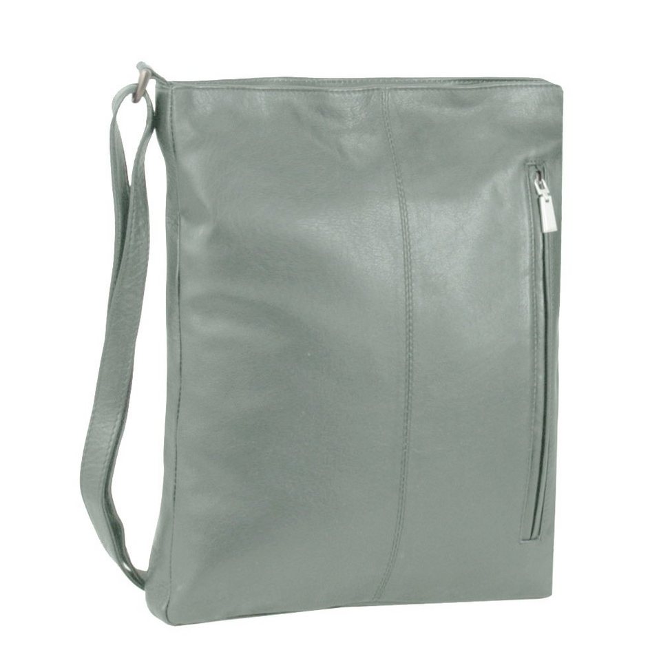 Mika Lederwaren Soft Nappa Damentaschen Umhängetasche Leder 28 cm