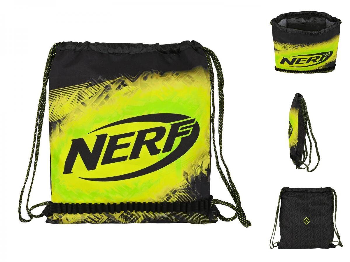 Nerf x 1 Rucksack Nerf Schwarz Neongrün Rucksacktasche Bändern cm x 40 Neon mit 35