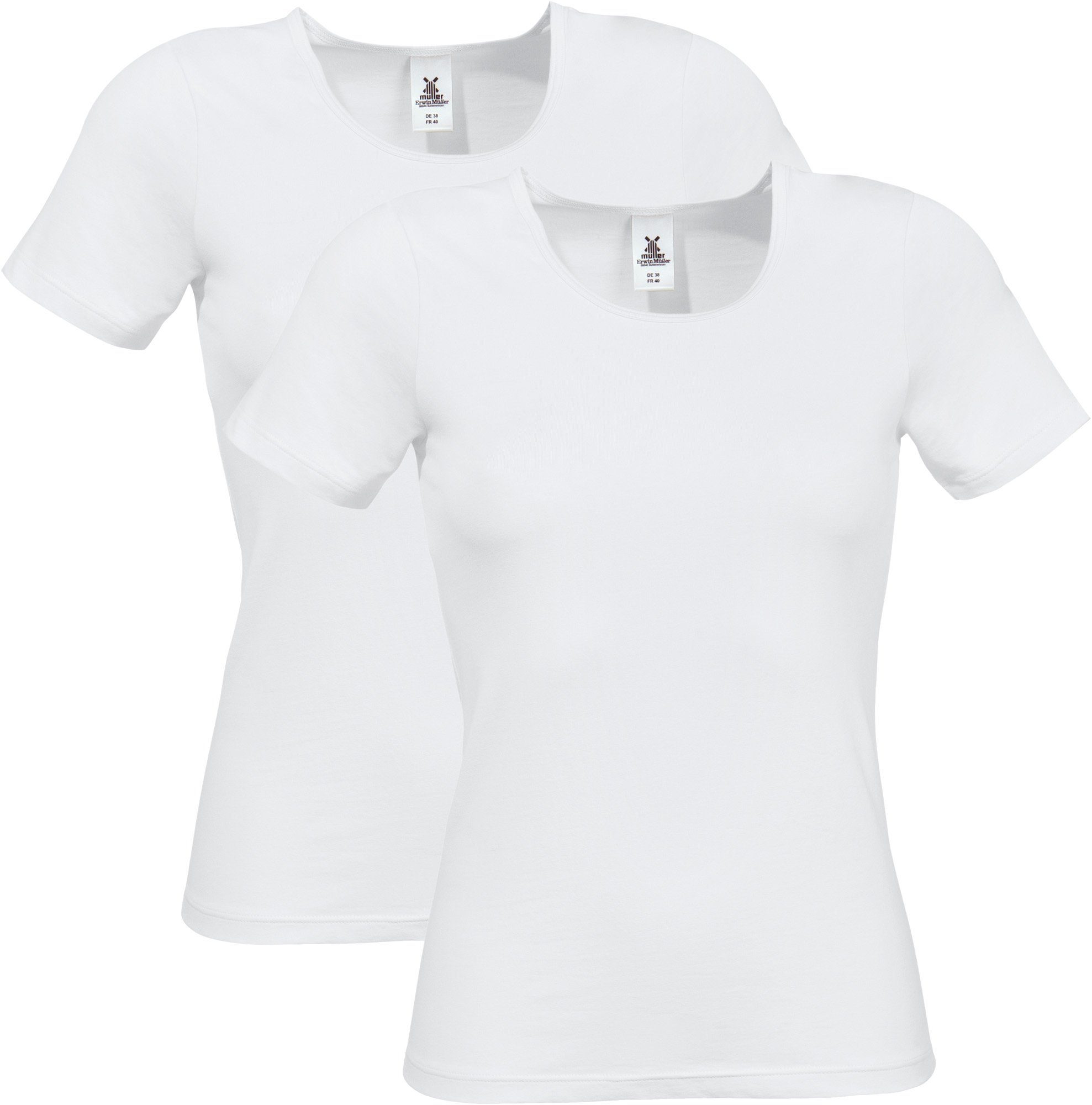Erwin Müller T-Shirt Damen-Unterhemd, 1/2-Arm 2er-Pack günstig online kaufen
