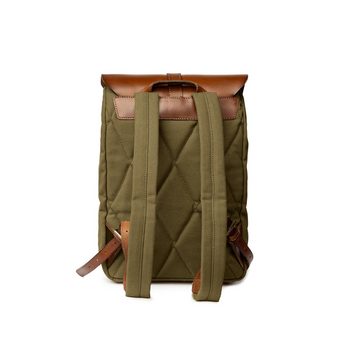 DRAKENSBERG Tagesrucksack »Charly« Oliv-Grün, Cleaner Rucksack im Vintage Design für Damen und Herren, handgemacht